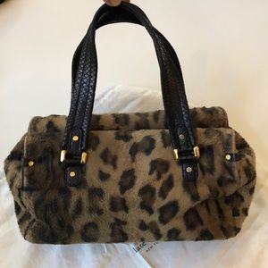 Vintage Kate Spade faux fur handbag